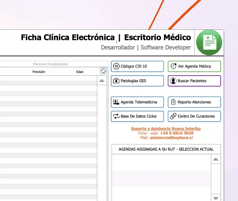 Presentamos el nuevo Escritorio para Profesionales Médicos, una interfaz intuitiva que incluye una botonera dedicada para ver rápidamente a sus pacientes atendidos.