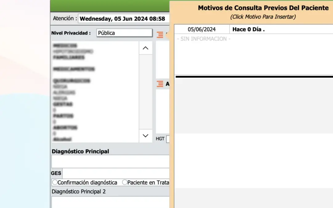 Presentamos la nueva Ficha General, que ofrece acceso a los motivos de atenciones anteriores para su uso en la consulta actual.