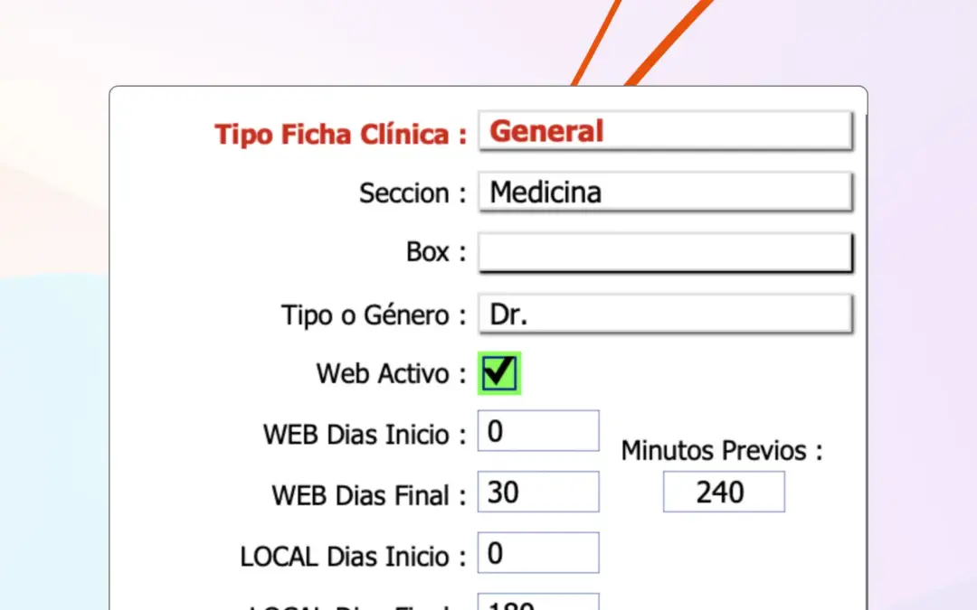 Configuración de Parámetros para Visualización de Horas Web según Profesional